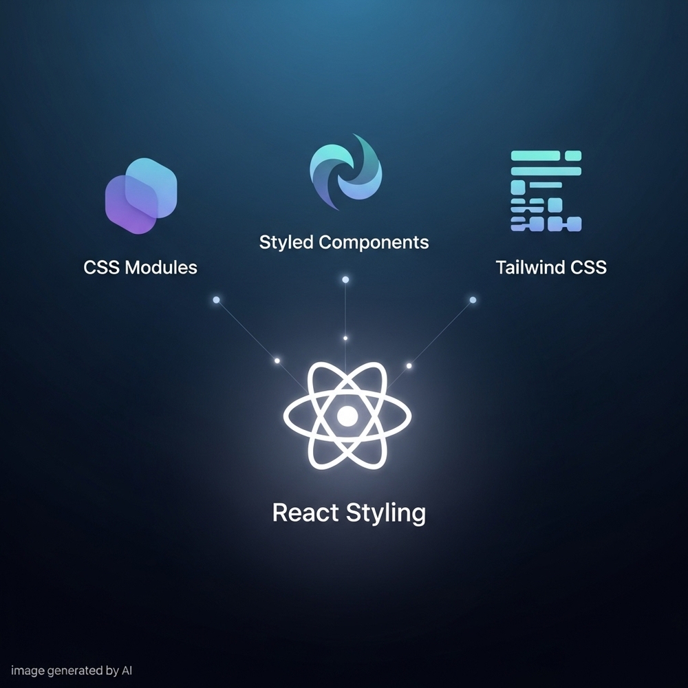 Featured image for Styling in React: CSS Modules, Styled Components, or Tailwind?